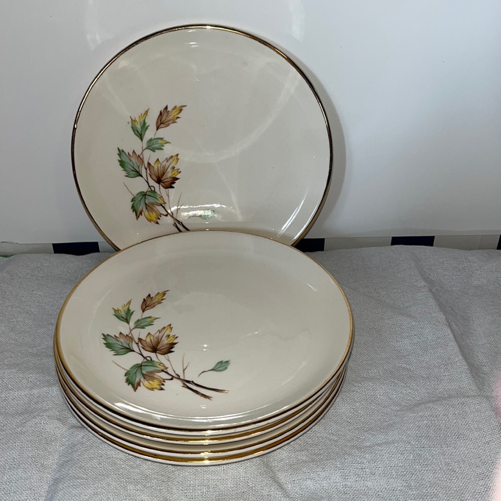 China by French Saxon..design is called “Breeze” .. vintage.. 5 plates
